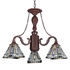 CHLOE Lighting KINSEY Tiffany-style Mission 3 Light Mini Chandelier 23" Wide