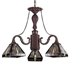 CHLOE Lighting INNES Tiffany-style Mission 3 Light Mini Chandelier 23" Wide