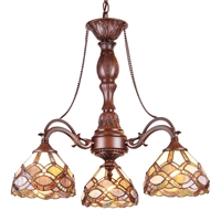 CHLOE Lighting PRISMA Tiffany-style 3 Light Mini Chandelier