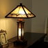 CHLOE Lighting KAY Tiffany-style Mission 3 Light Double Lit Wooden Table Lamp