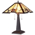 CHLOE Lighting GERAINT Tiffany-style 2 Light Mission Table Lamp 