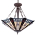 CHLOE Lighting SIRIUS Tiffany-style Goemetirc 3 Light Inverted Ceiling Pendant