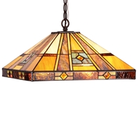 CHLOE Lighting ELY Tiffany-style 2 Light Hanging Pendant Fixture