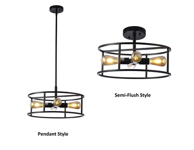 Picture of CH6H401BK18-SF4 Semi-flush Ceiling Fixture